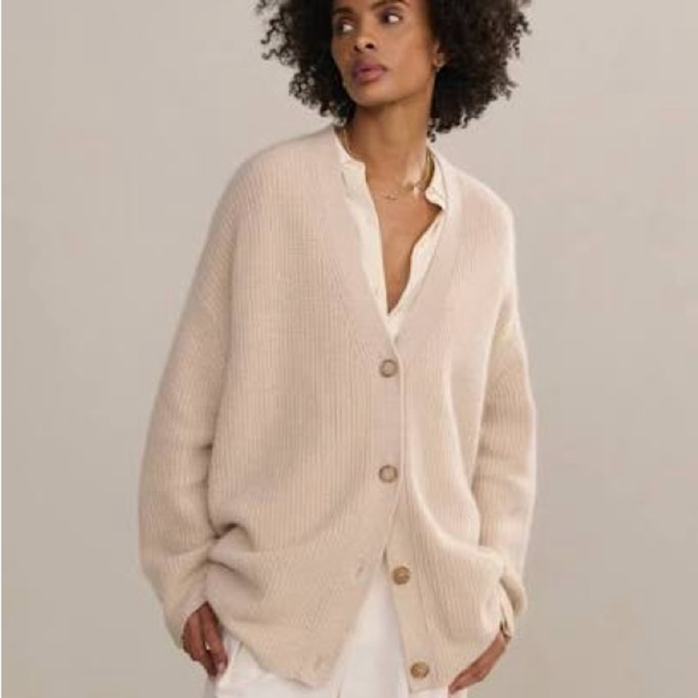 Jenni Kayne Cream cashmere cocoon cardigan